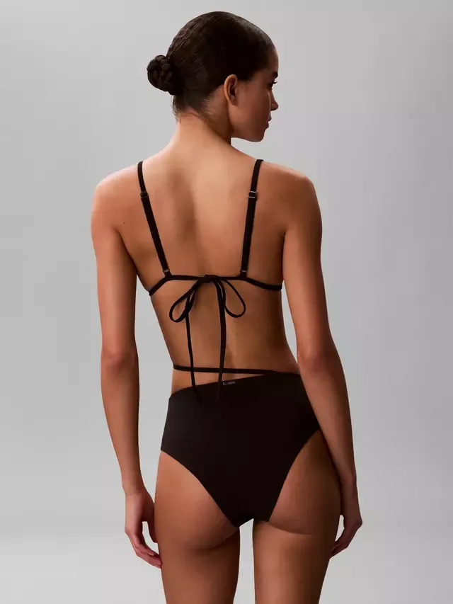 Трусики от бикини CK с высокой талией, черные Calvin Klein — фото 3