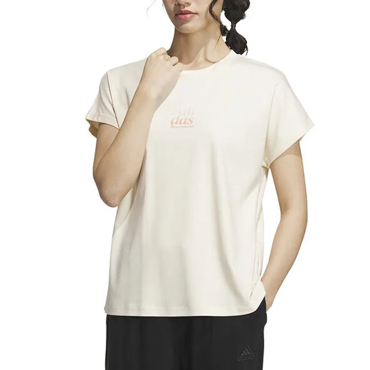 Adidas Футболка женская SS24 Ecru — фото 4