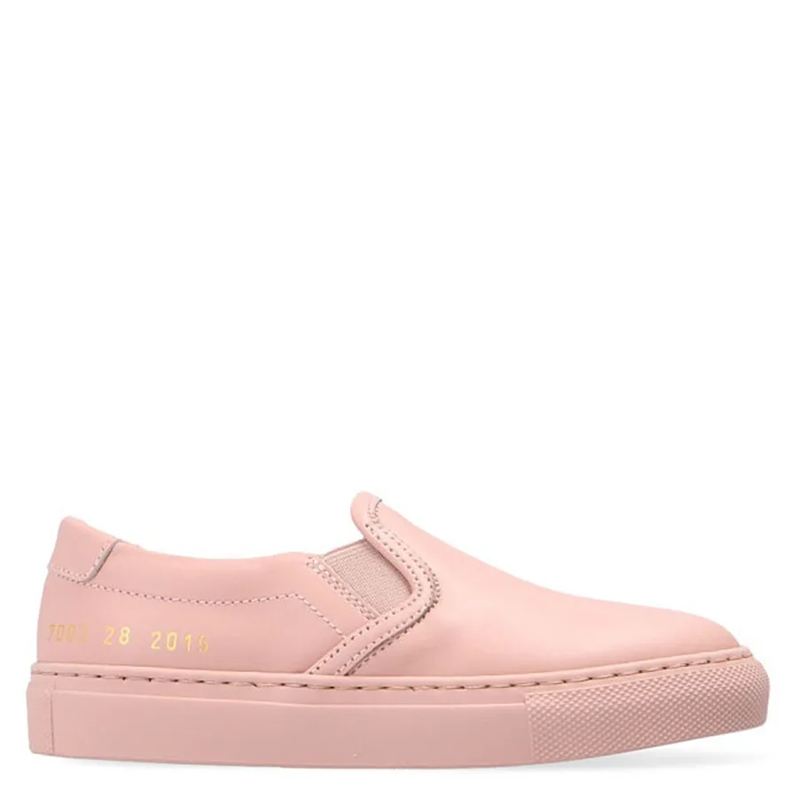 Детские розовые кожаные слипоны Common Projects, розовый