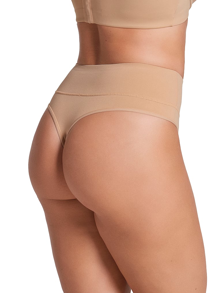 

Утягивающие трусики-стринги средней компрессии с высокой талией Leonisa Shapewear, beige