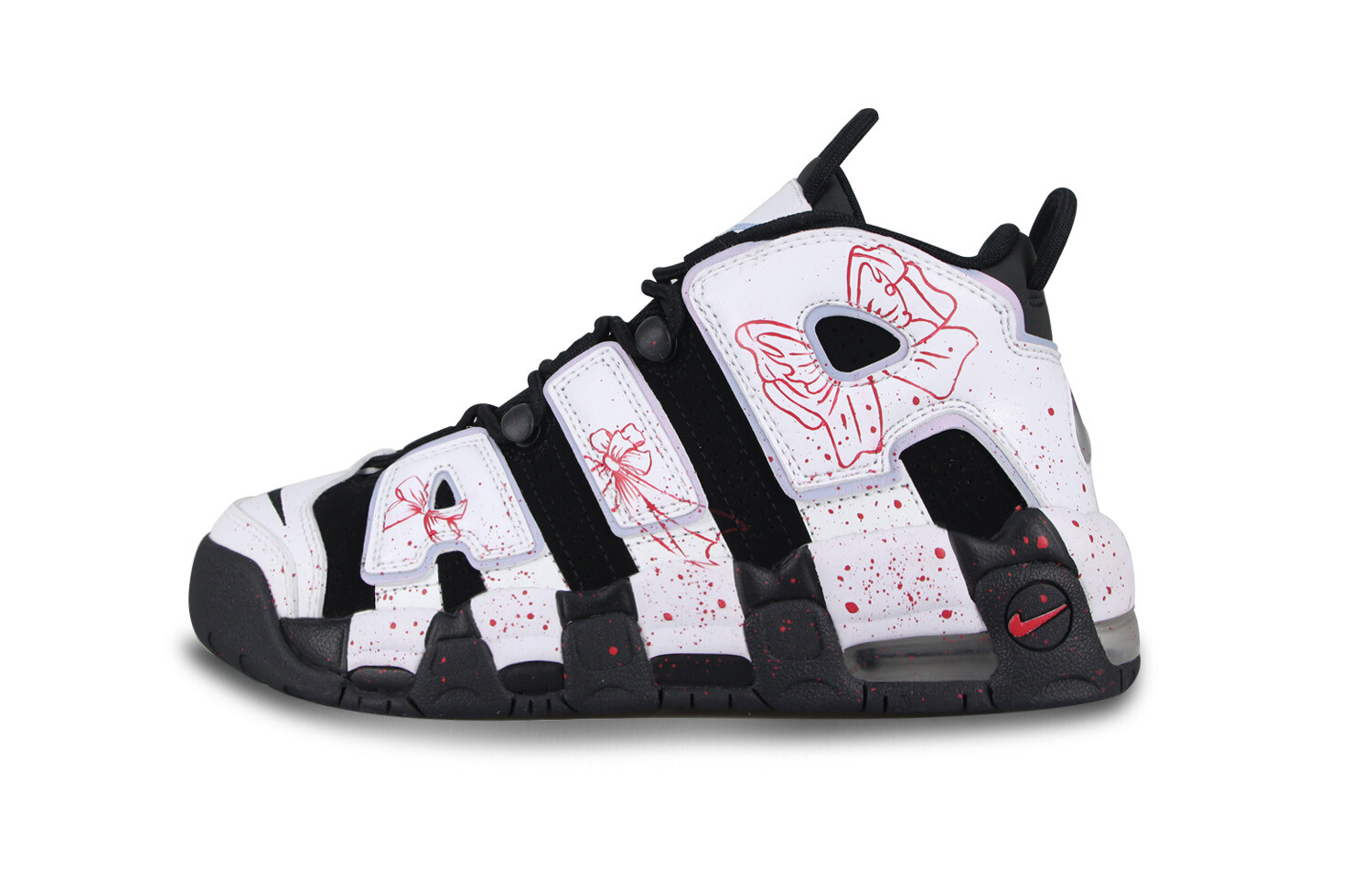 

Кроссовки Nike Air More Uptempo Vintage Basketball Shoes Women's Mid-Top Red