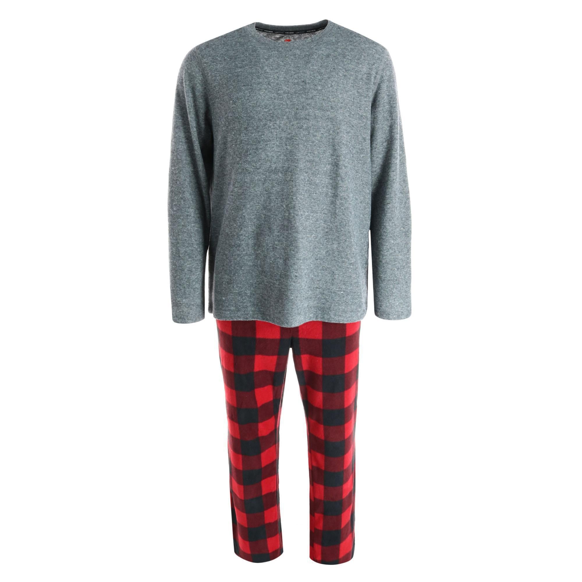 

Мужской термокомплект из микрофлиса X Temp Hanes, цвет charcoal with red plaid