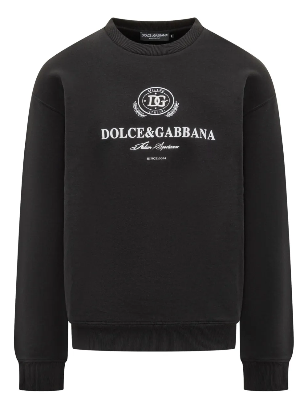 

Толстовка с круглым вырезом и вышитым логотипом DOLCE & GABBANA, черный