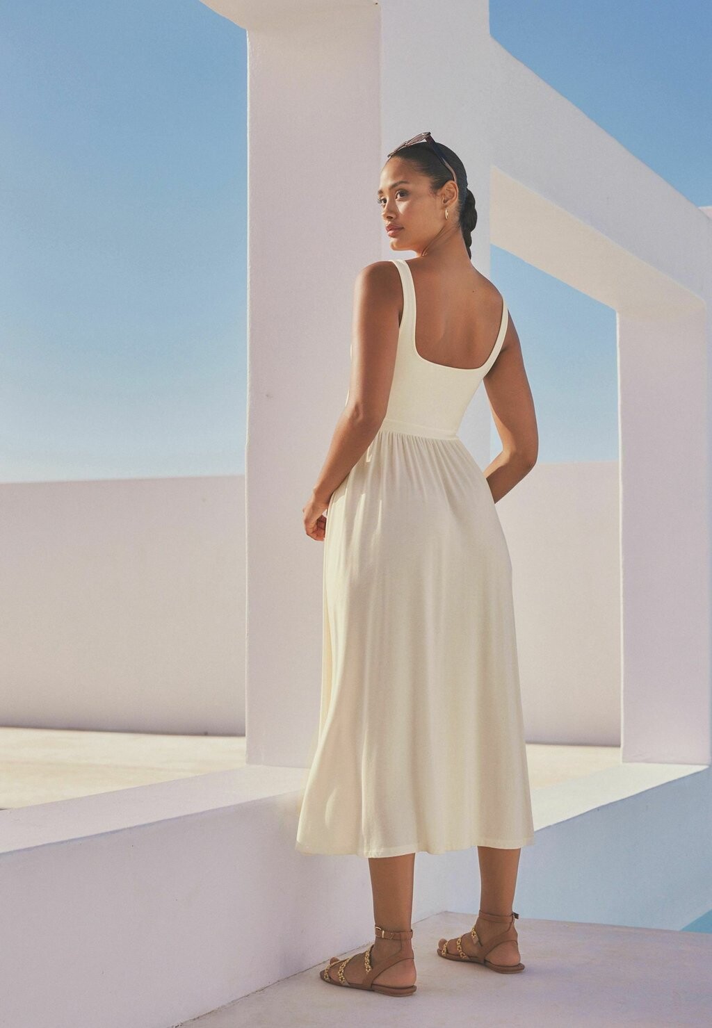 

Длинное платье WAISTED SUMMER Next, бежевый