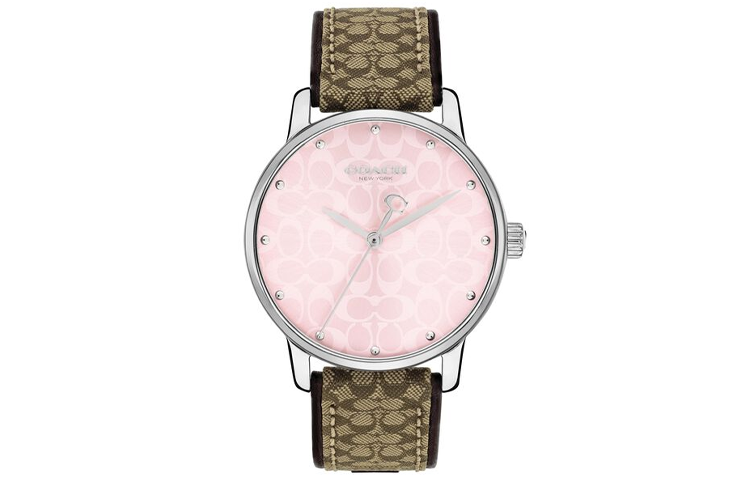 

COACH Часы Wrist Watch Quartz Movement Leather Strap 36mm Pink Watch Dial Women's Watch