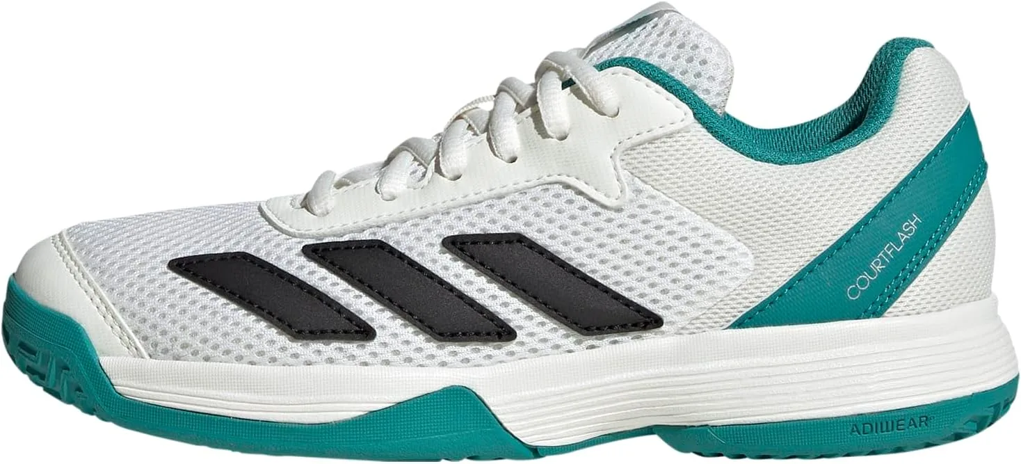 Детские теннисные кроссовки Courtflash унисекс для детей adidas, кремовый