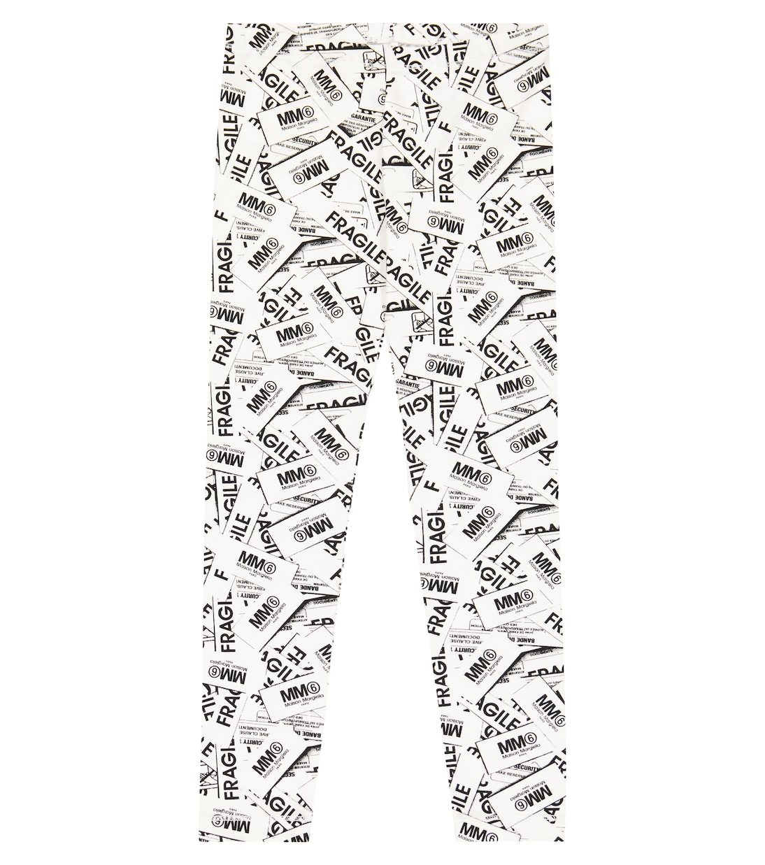 

Леггинсы из хлопковой смеси с принтом логотипа MM6 Maison Margiela Kids, белый