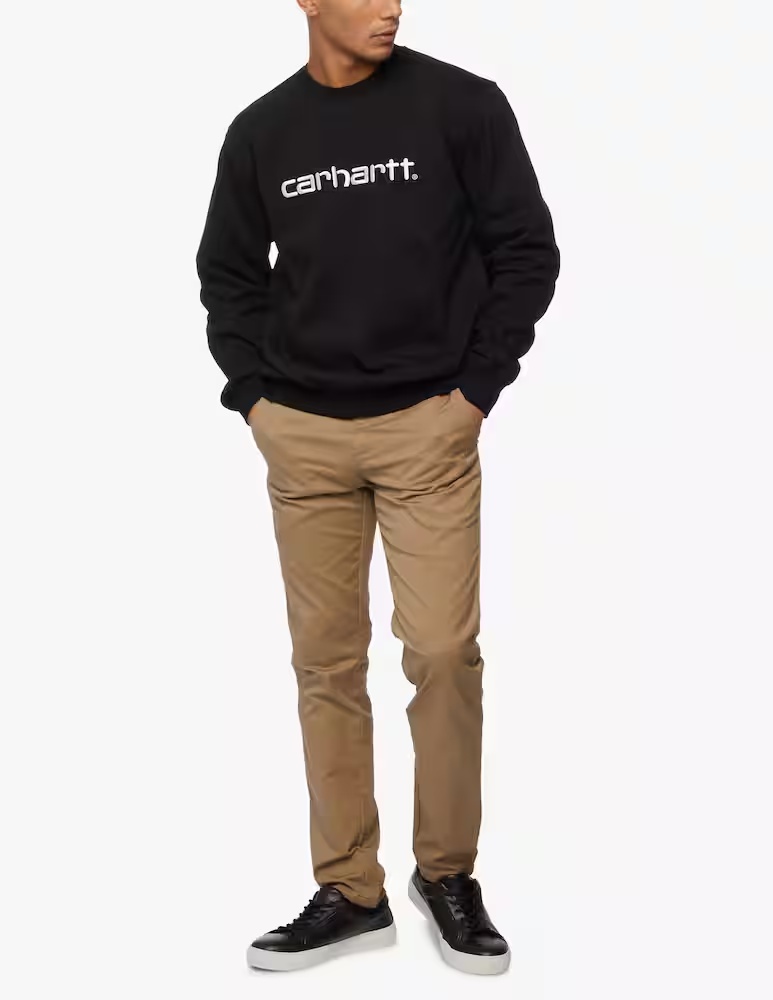 

Сидовые хлопковые брюки Carhartt WIP, бежевый