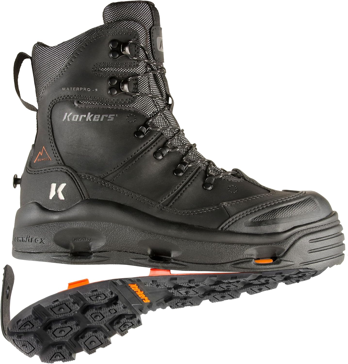 

Мужские зимние ботинки Korkers Snowjack Pro с безопасной подошвой Ninety Degree, черный