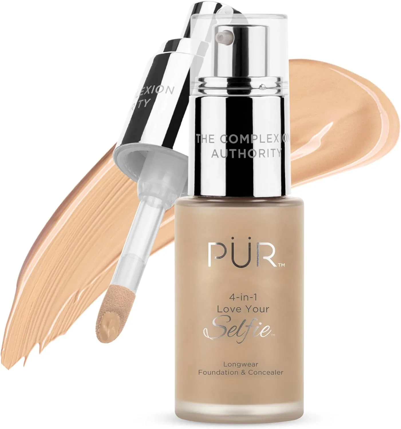 Тональное средство 4-в-1 Longwear Foundation & Concealer Pür Minerals, 30 мл, бежевый
