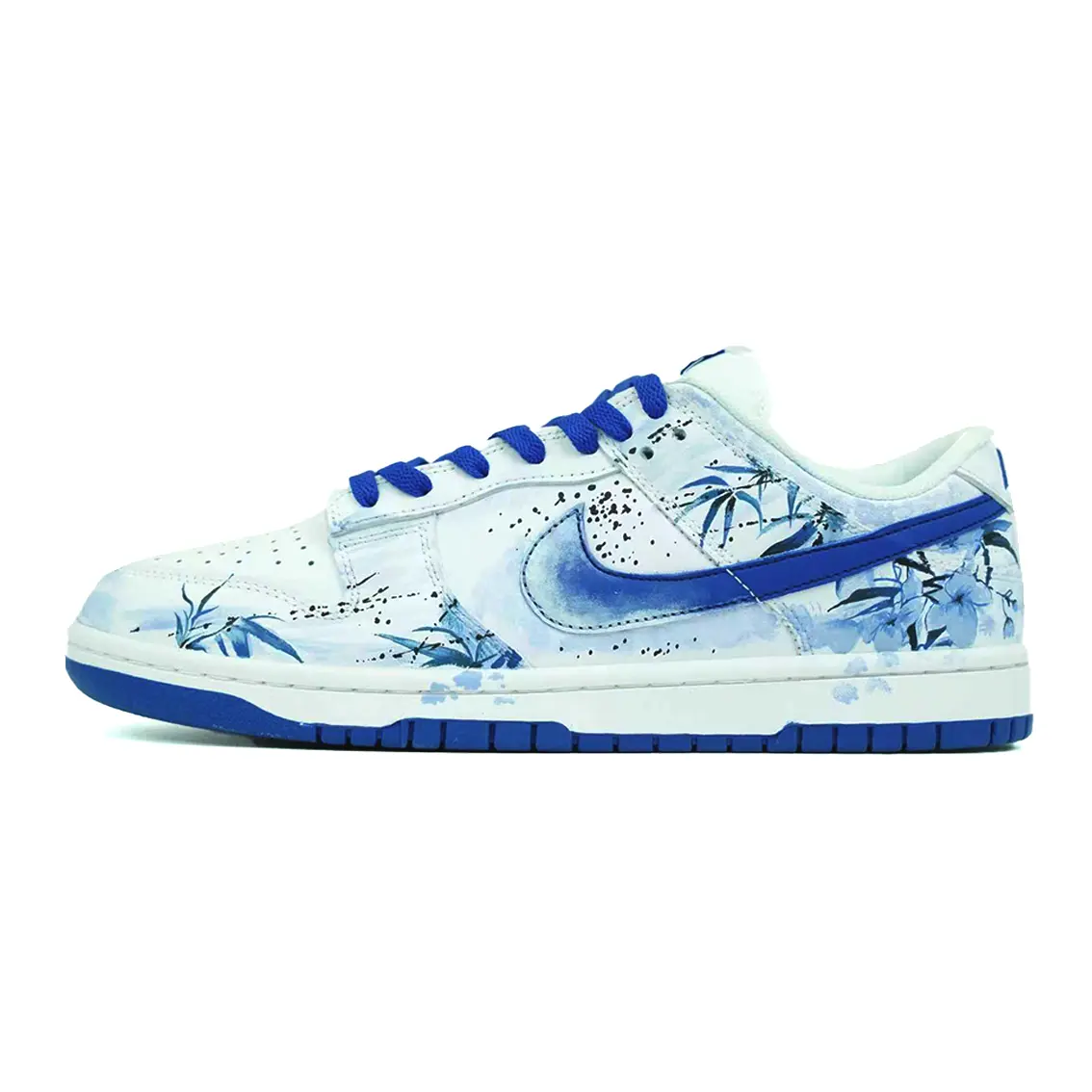 

Nike Мужские низкие скейтбордские кроссовки dunk blue and white bamboo устойчивые к истиранию дышащие бело-голубые