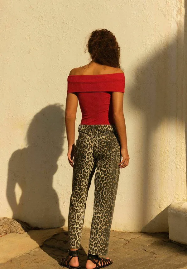Джинсы-Сигареты стандартного кроя Next, Leopard Print — фото 2