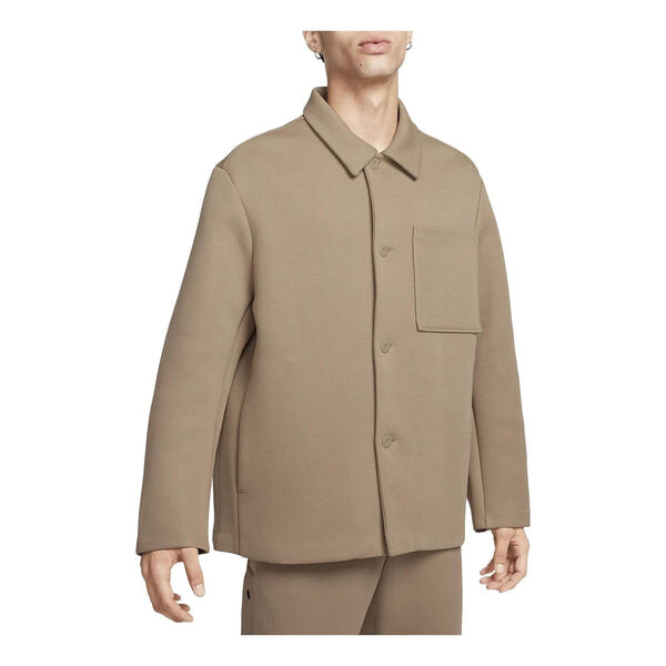 

Куртка Nike Sportswear Tech Fleece Reimagined Wide Shirt Jacket 'Khaki', хаки