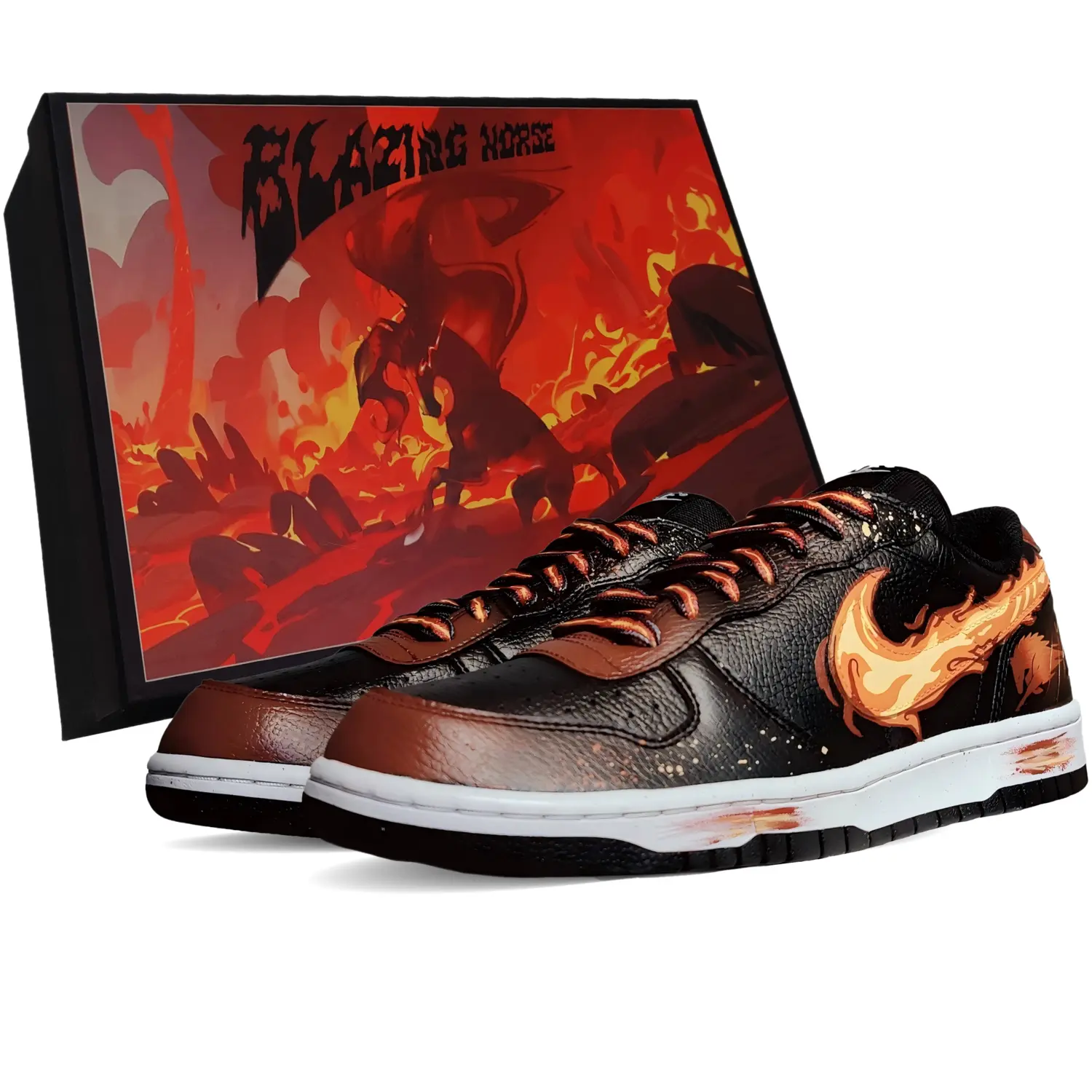 

Nike Кроссовки для скейтбординга Big Abrasion Resistant Low top мужские черные красные