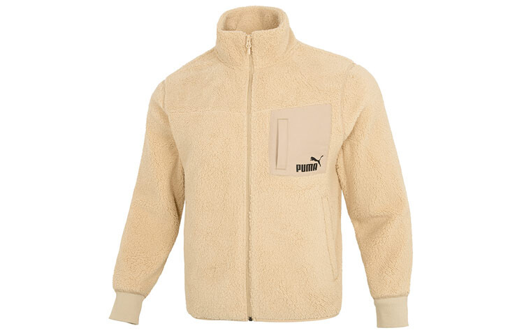 

Бархатная куртка унисекс хаки Puma, хаки