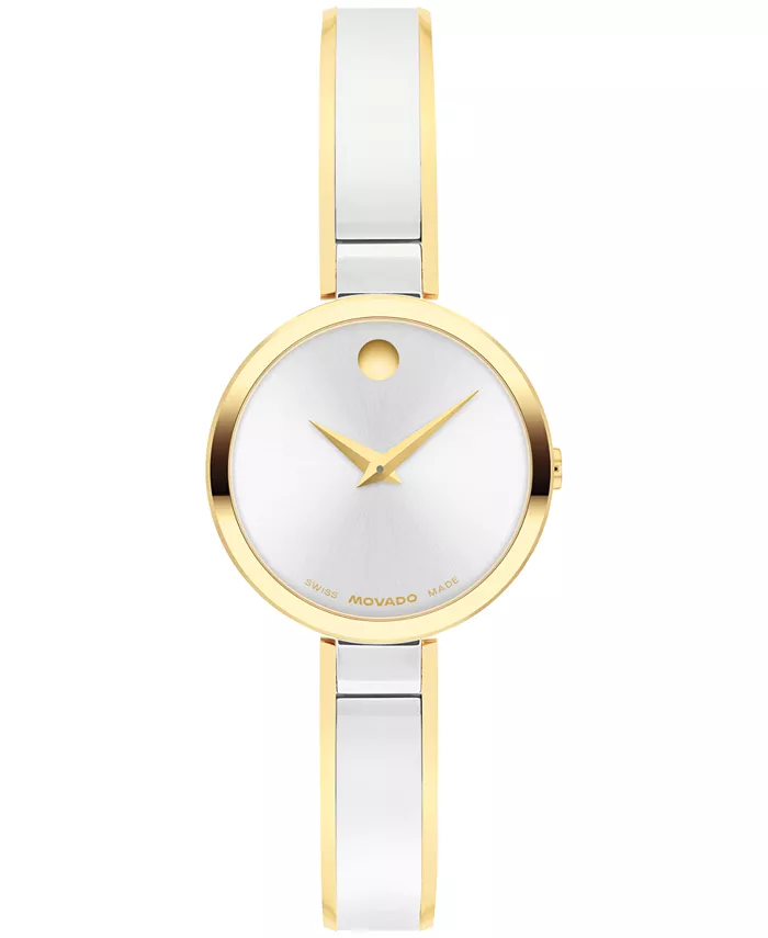 

Женские часы Moda Swiss Quartz с корпусом из нержавеющей стали и желтым PVD-покрытием, 24 мм Movado