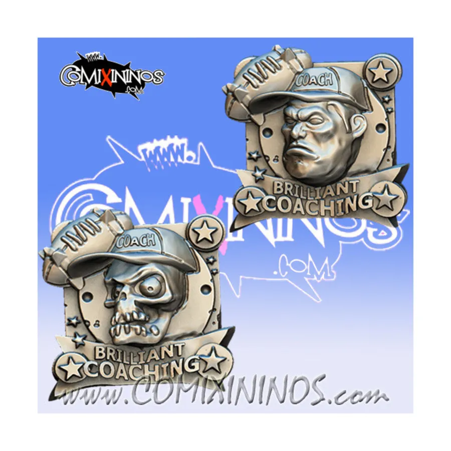

Набор из 2 жетонов блестящего тренерского переброса, Fantasy Football Miniatures - Accessories (28mm)