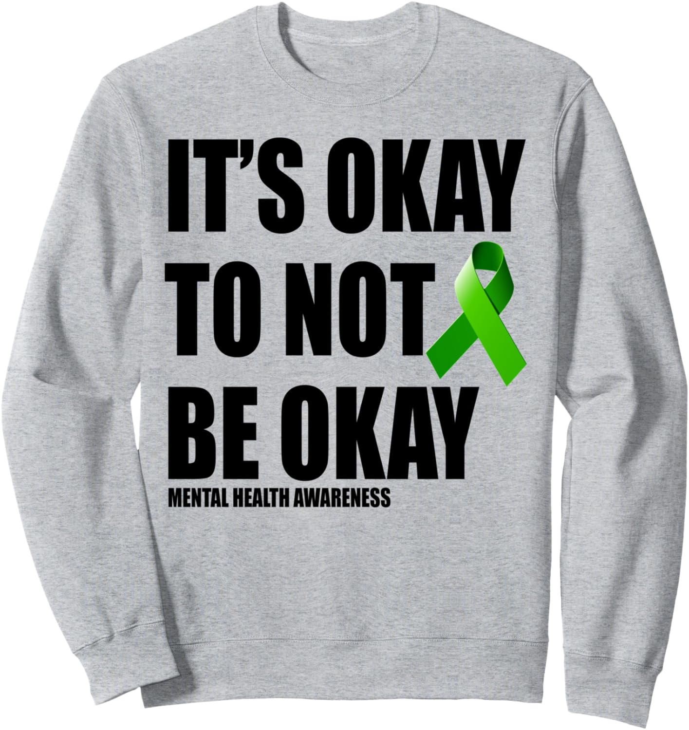 

Толстовка с лентой в поддержку осведомленности о психическом здоровье Mental Health Awareness Self-Care Gifts, серый