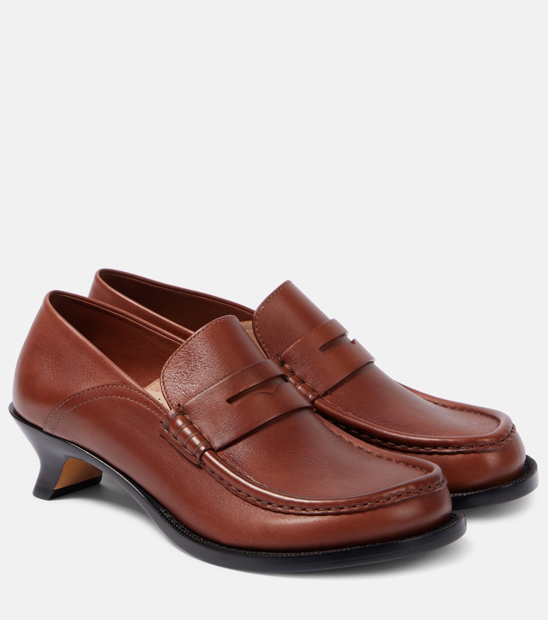 Кожаные лоферы Campo Loewe, Rust