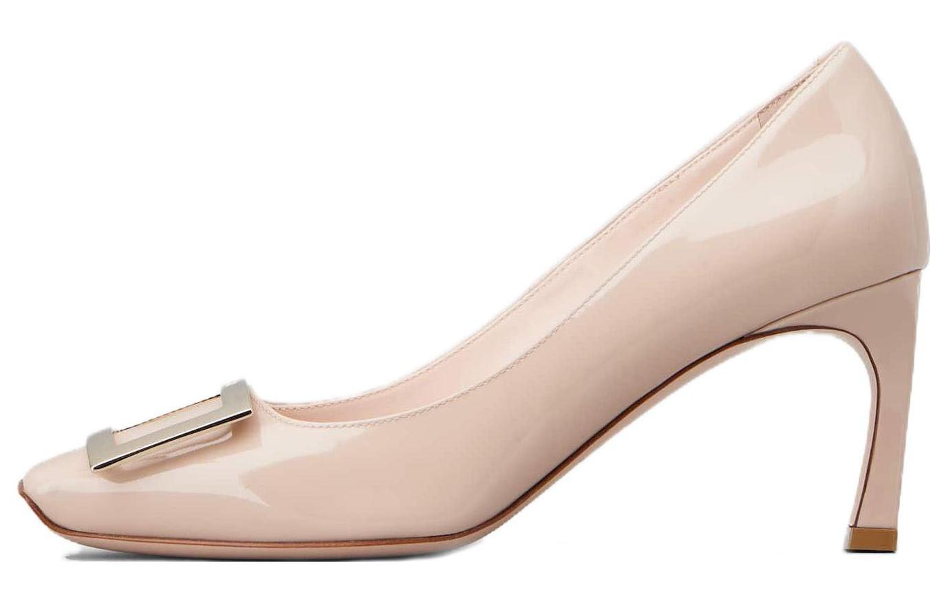 Туфли-лодочки Trompette с декоративной пряжкой Roger Vivier, розовые — фото 2