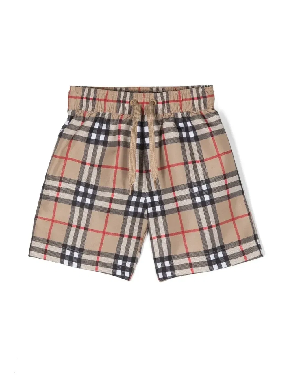 Спортивные шорты в клетку Vintage Check Burberry Kids, бежевый