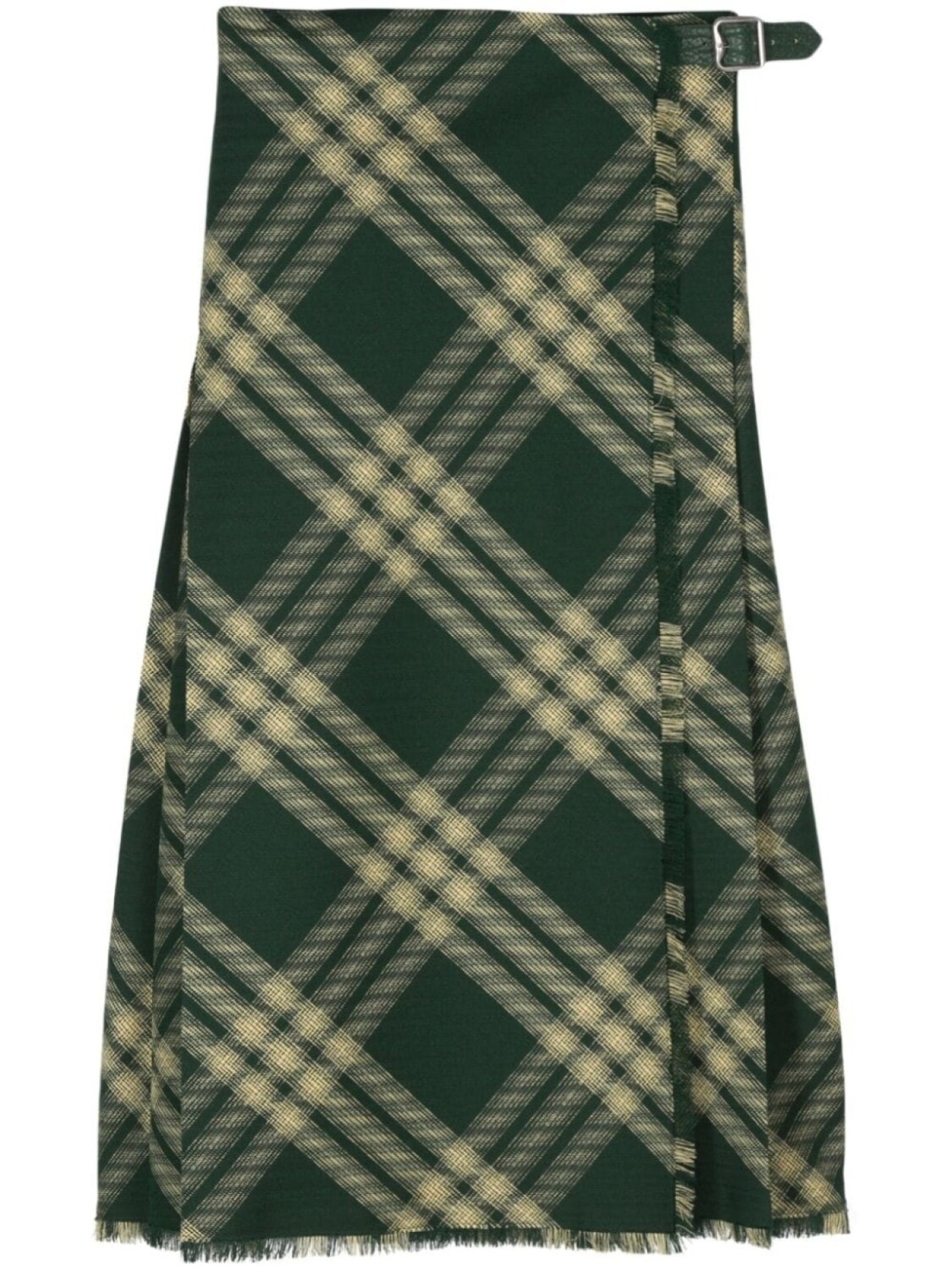 

Шерстяная юбка со складками Burberry, зеленый