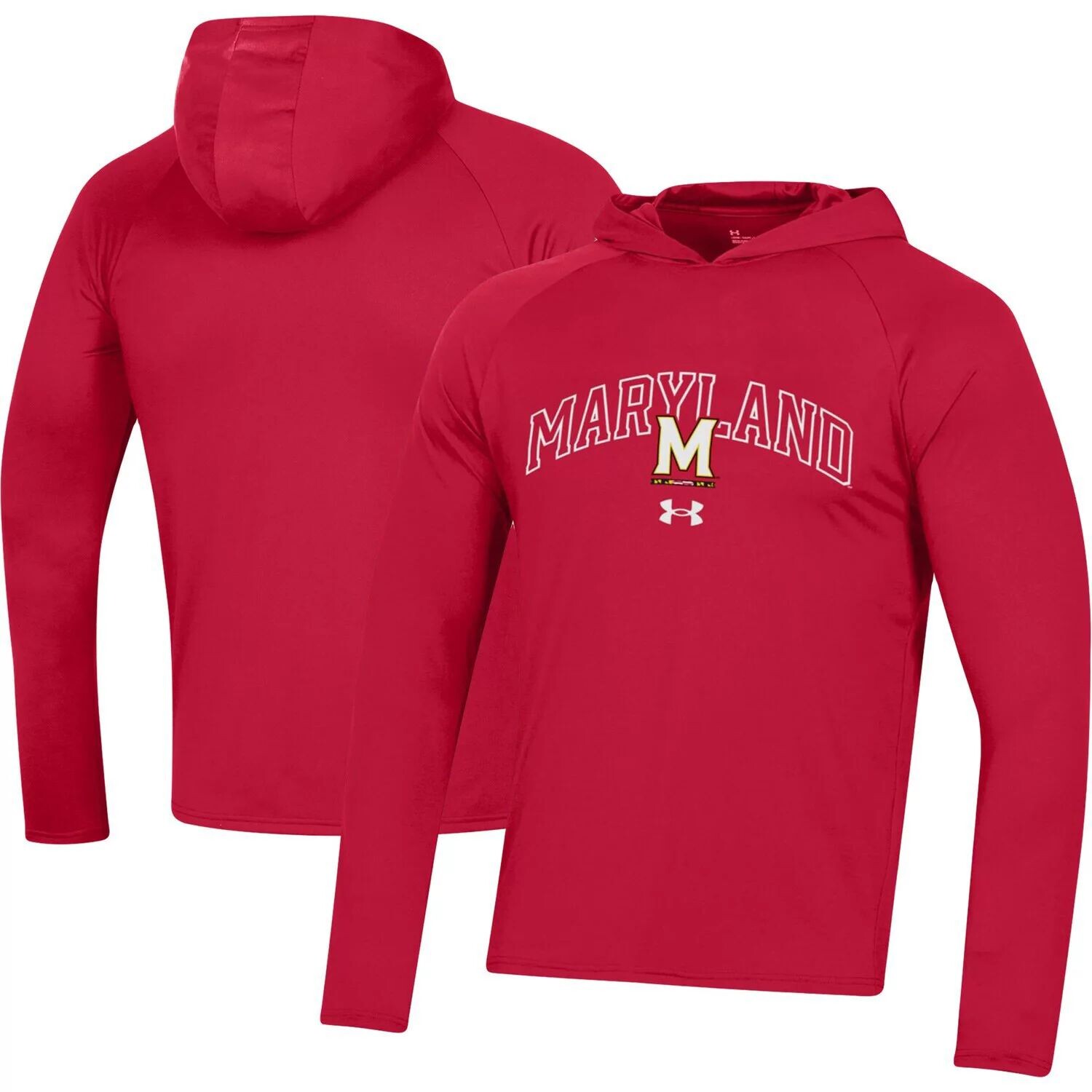 

Мужская красная футболка реглан с длинным рукавом и капюшоном Maryland Terrapins 2023 Sideline Tech Under Armour, Красный, Мужская красная футболка реглан с длинным рукавом и капюшоном Maryland Terrapins 2023 Sideline Tech Under Armour
