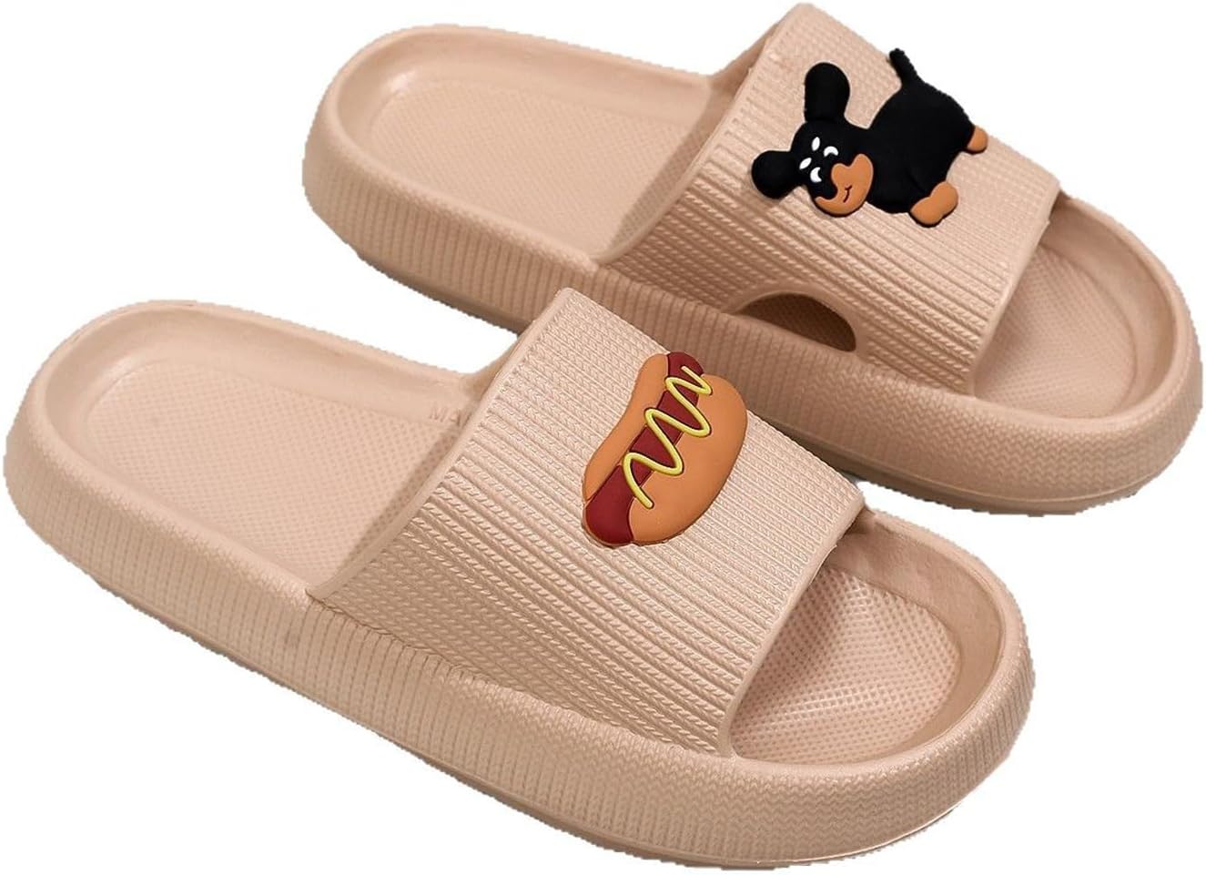 

Тапочки oukisam для женщин и мужчин, толстая подошва, ультра-удобные, как облако, летние пляжные шлепанцы, тапочки для ванной с противоскользящей подошвой, хаки