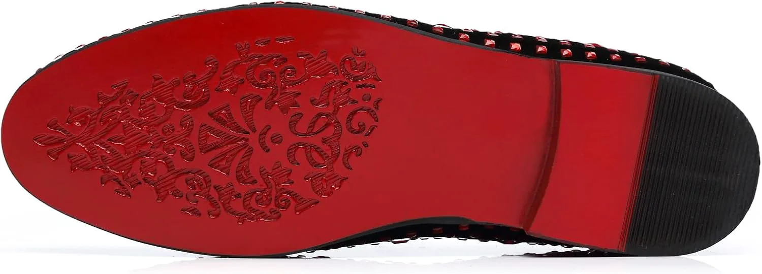 

Мужские блестящие лоферы на кожаной подошве, свадебные туфли-слипоны для вечеринки, блестящие туфли с монетницей Haza Pairs, красный