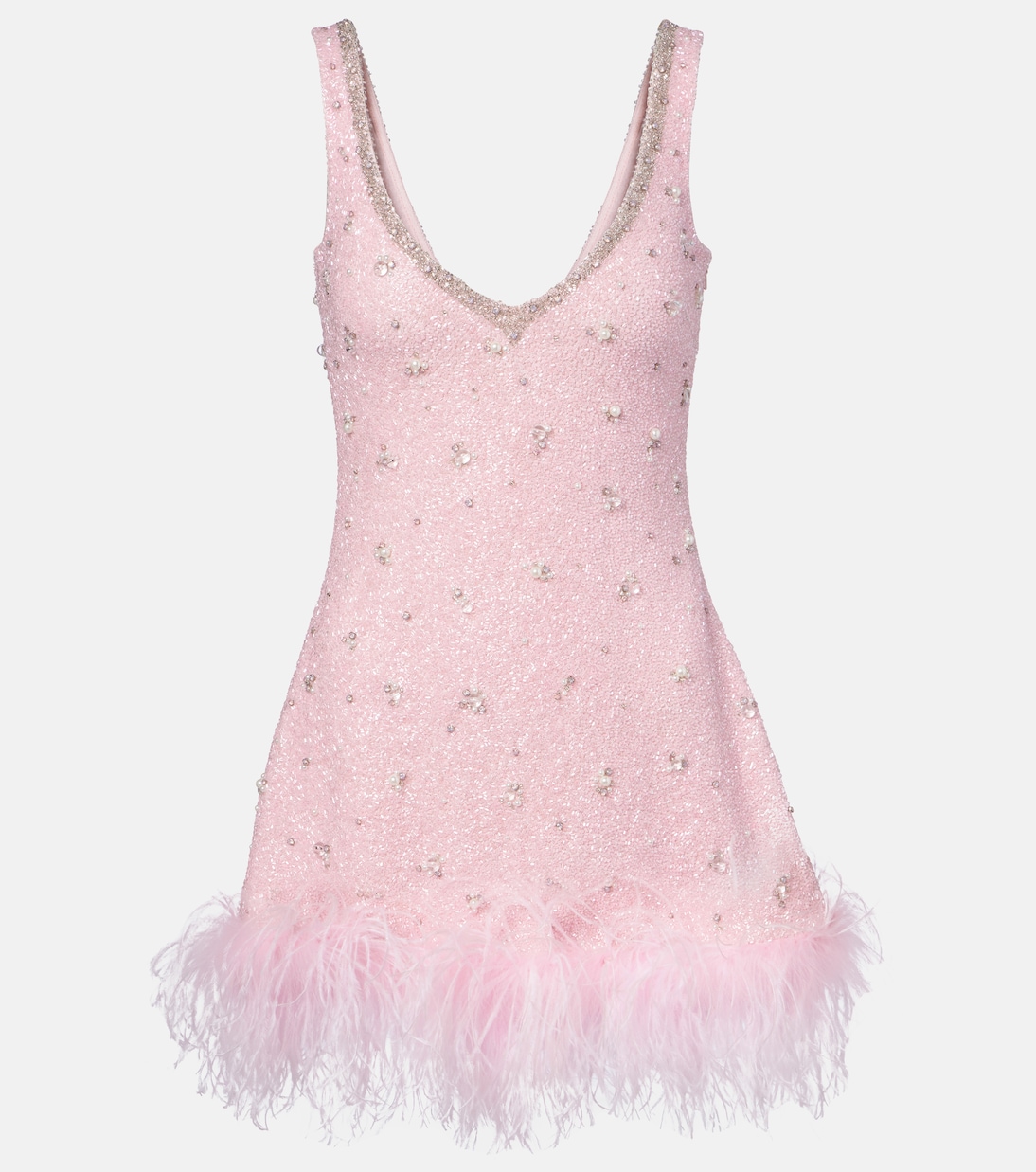 

Мини-платье Coralina, украшенное кристаллами Clio Peppiatt, Rose