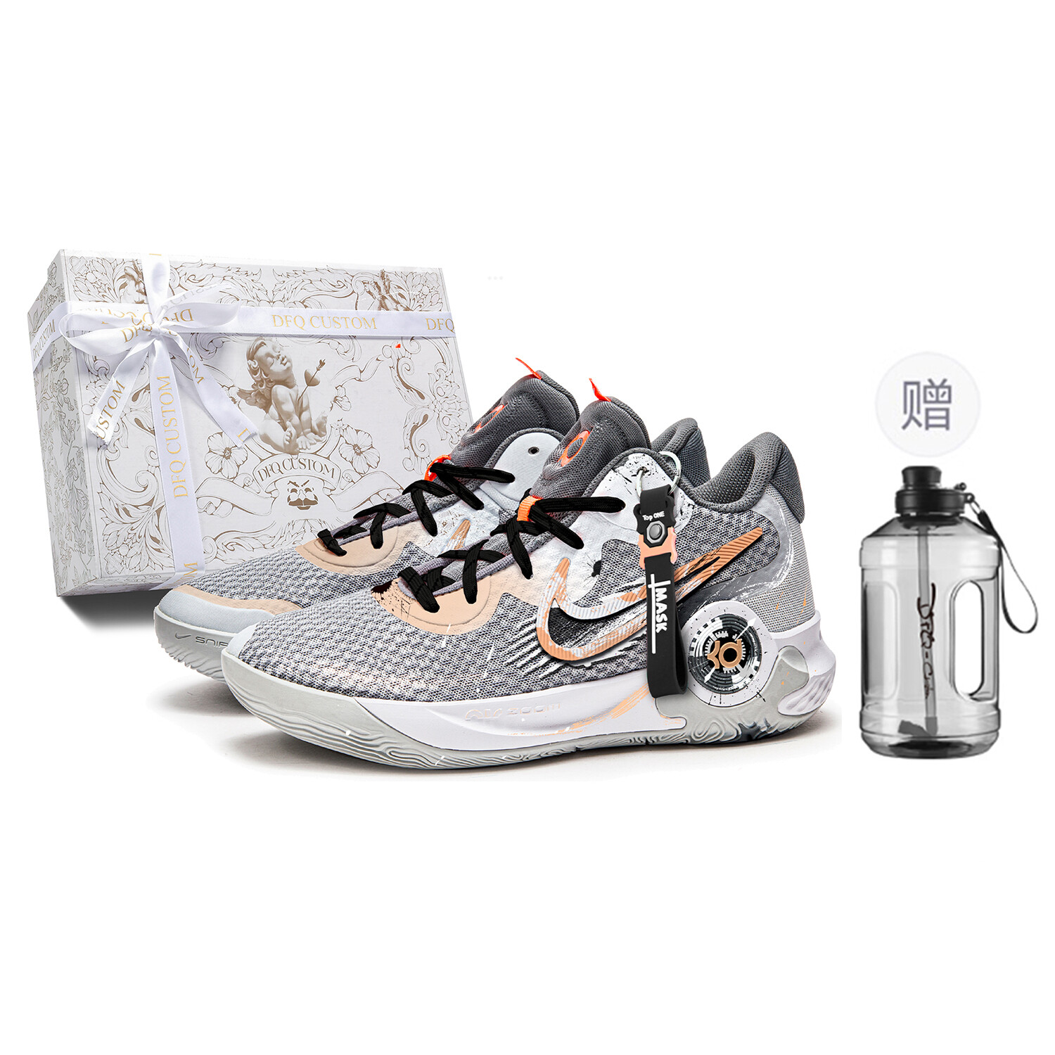 

Баскетбольные кроссовки Trey 5 Basketball Shoes Unisex Mid-Top Gray/Orange Nike