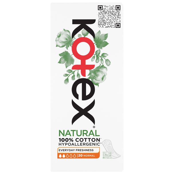 

Обычные гигиенические прокладки, 20 шт./1 упаковка. Kotex Liners