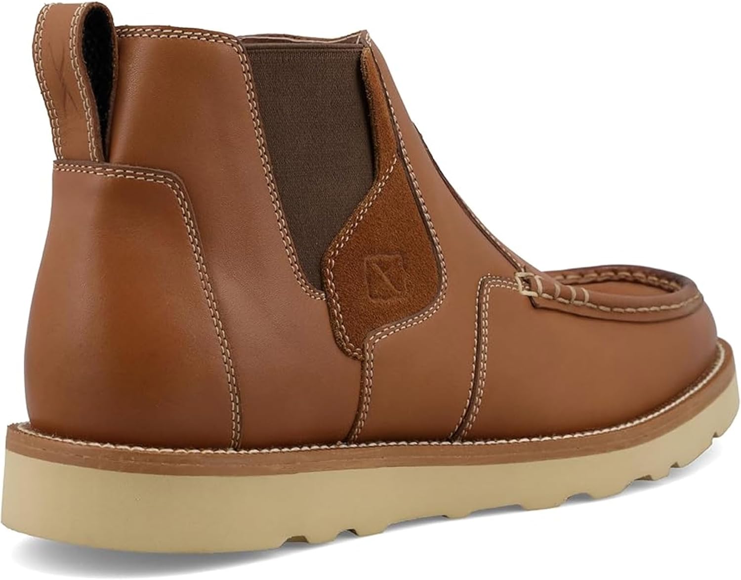 Twisted X мужские ботинки с клиньевой подошвой Chelsea 4 с мок-носком, Brown Tan — фото 3