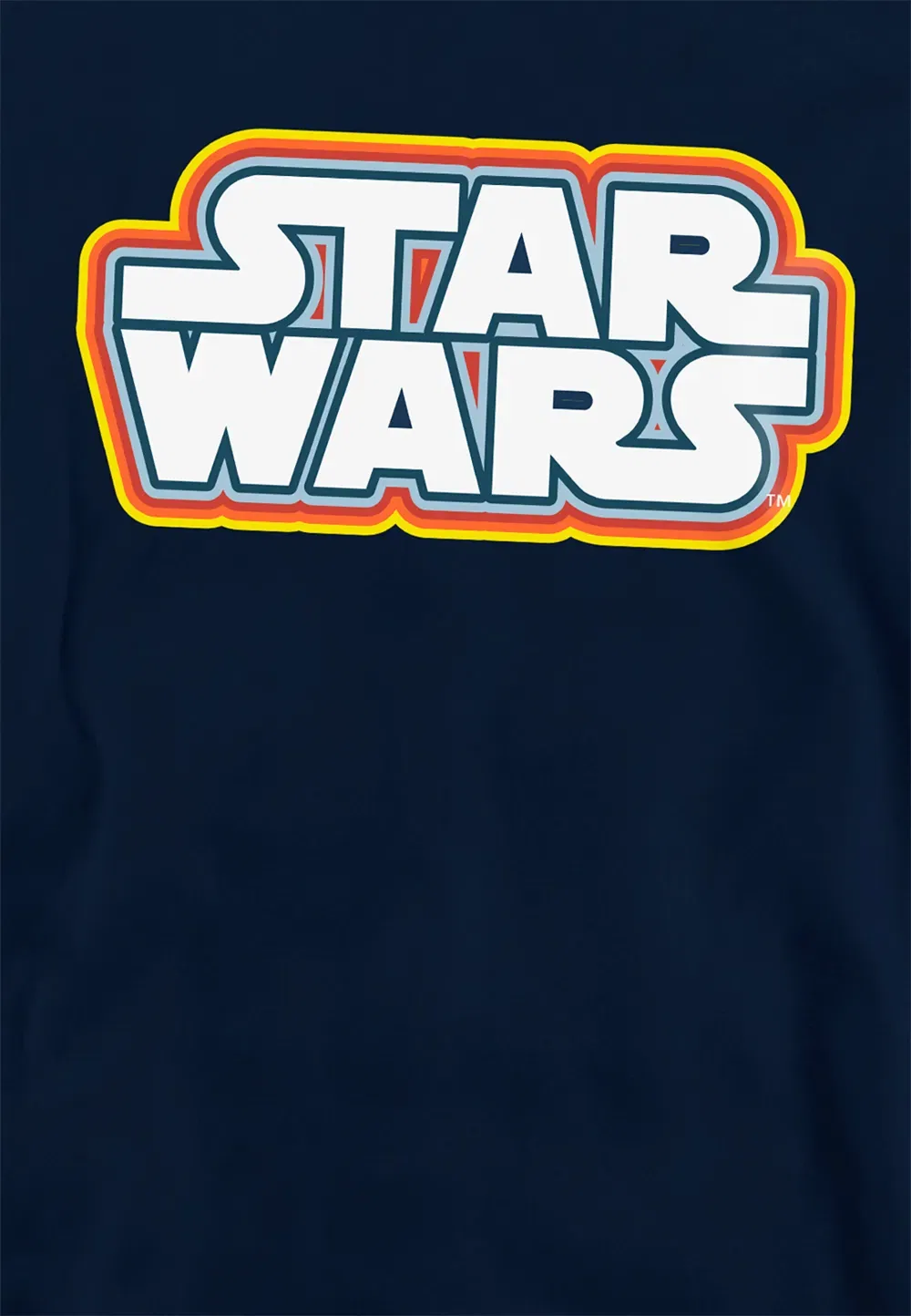 Детская толстовка Star Wars Retro Outline Logo, Disney, темно-синий — фото 2