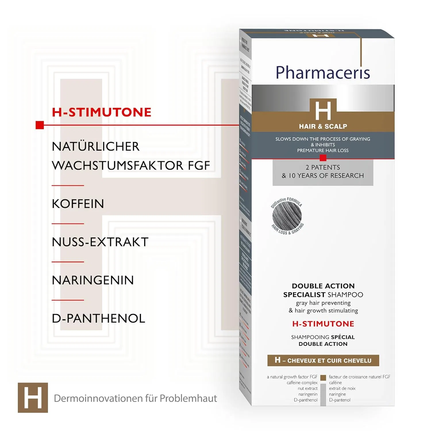Шампунь Pharmaceris H Stimutone против седины и выпадения волос Pharmaceris — фото 3