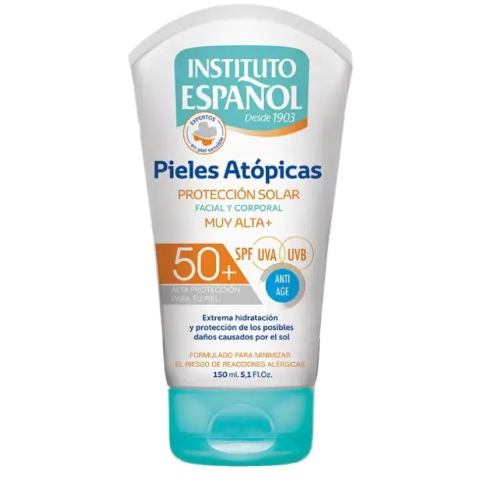

Солнцезащитный крем pieles atópicas protección solar spf 50+ Instituto Español, объем 150 мл