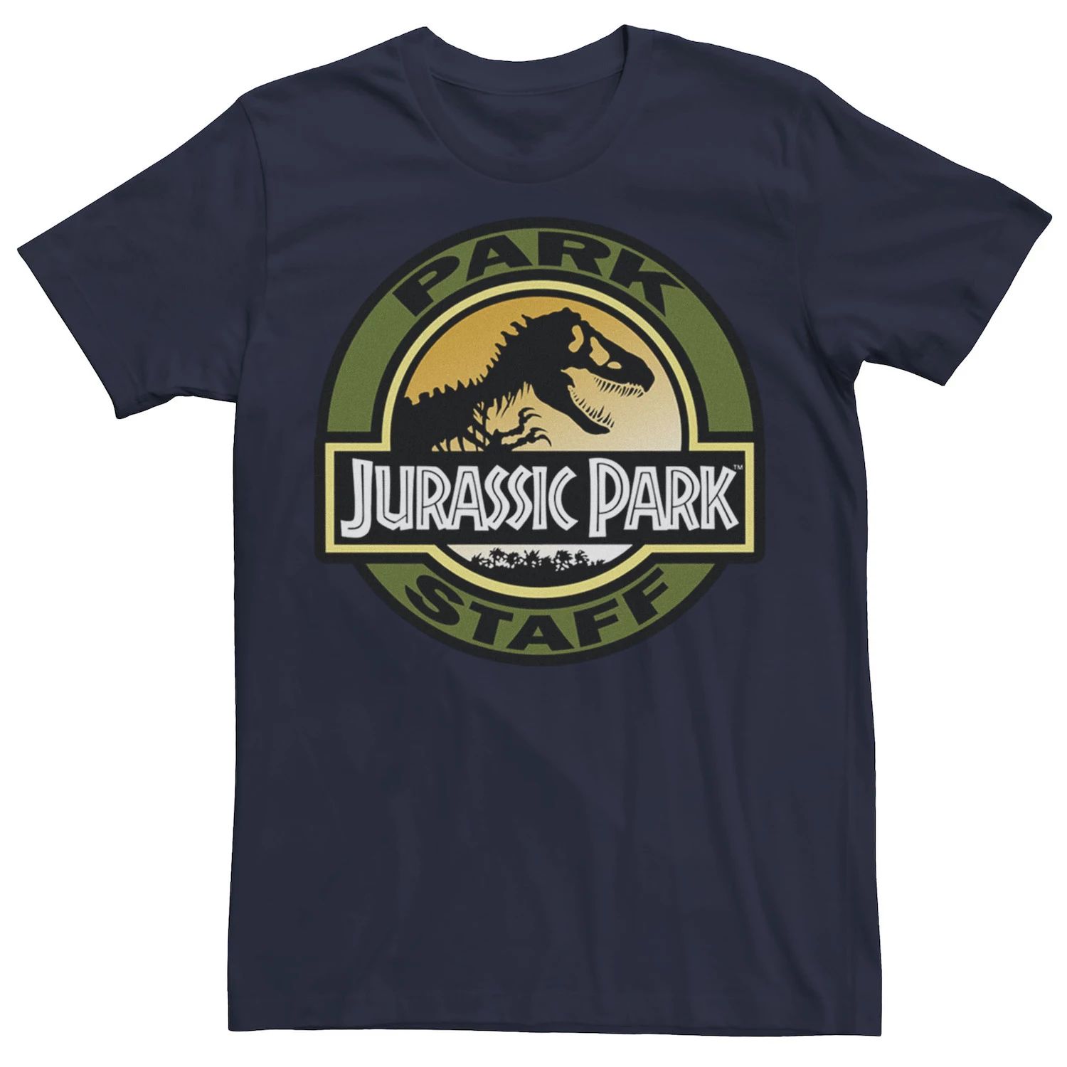 

Мужская футболка Jurassic Park Staff Icon T-Rex Skeleton, Синяя Licensed Character, синий