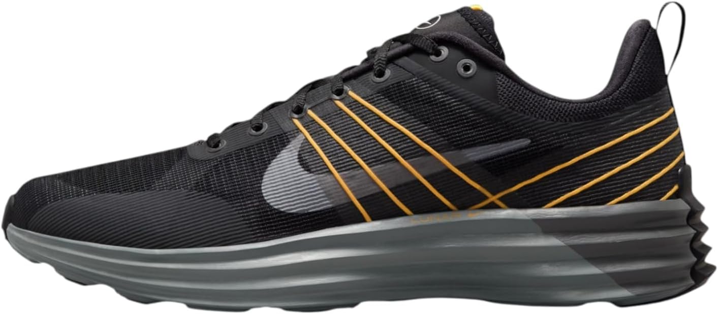 Мужские кроссовки Nike Lunar Roam (HM0713-001) (HM0713-001, цвет: черный/серебристый с отражающим эффектом, темно-синий с белым), Black Iron Grey Smoke Grey 003