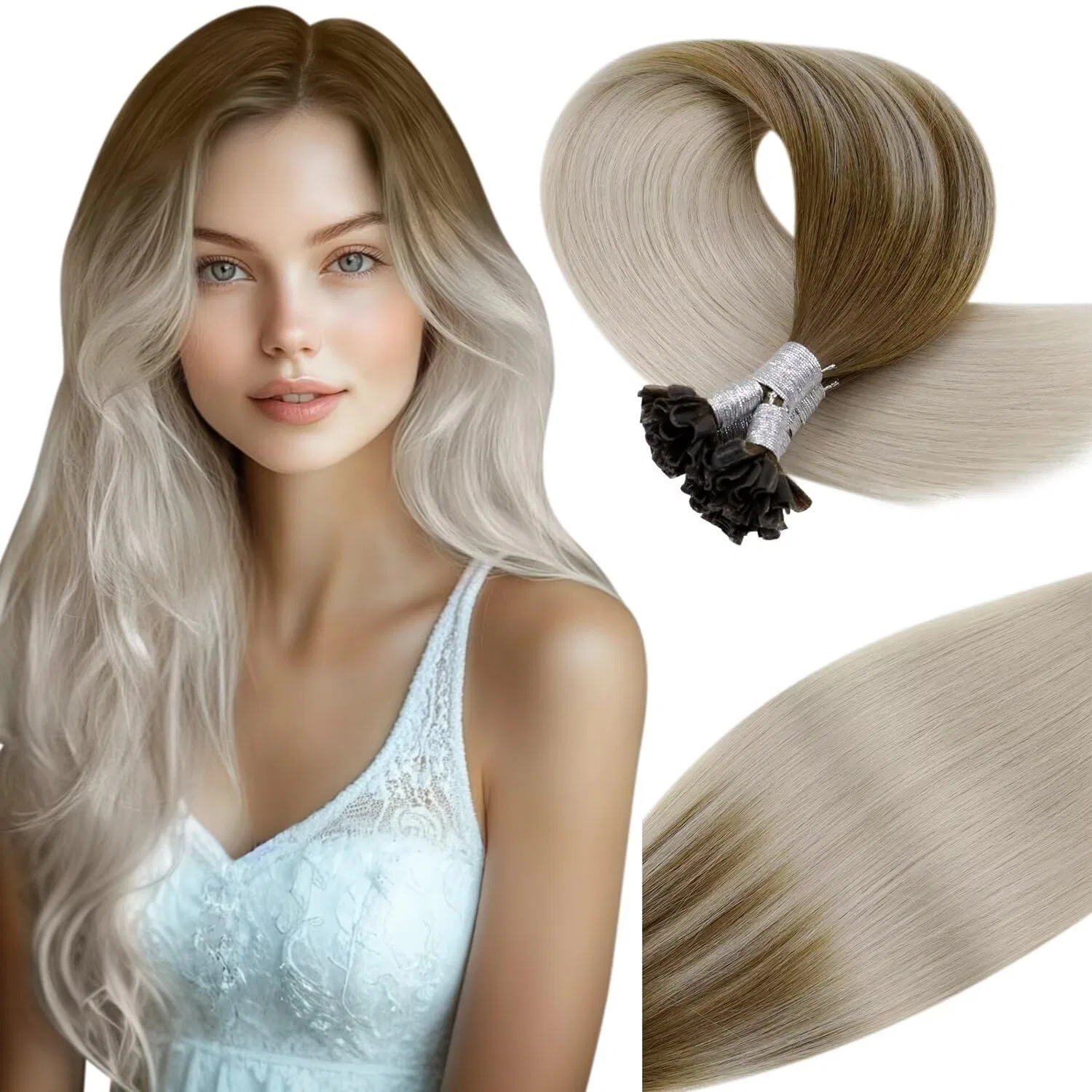 Наращивание волос на кератиновых капсулах «Blond Extensions» 50 см от RUNATURE Runature