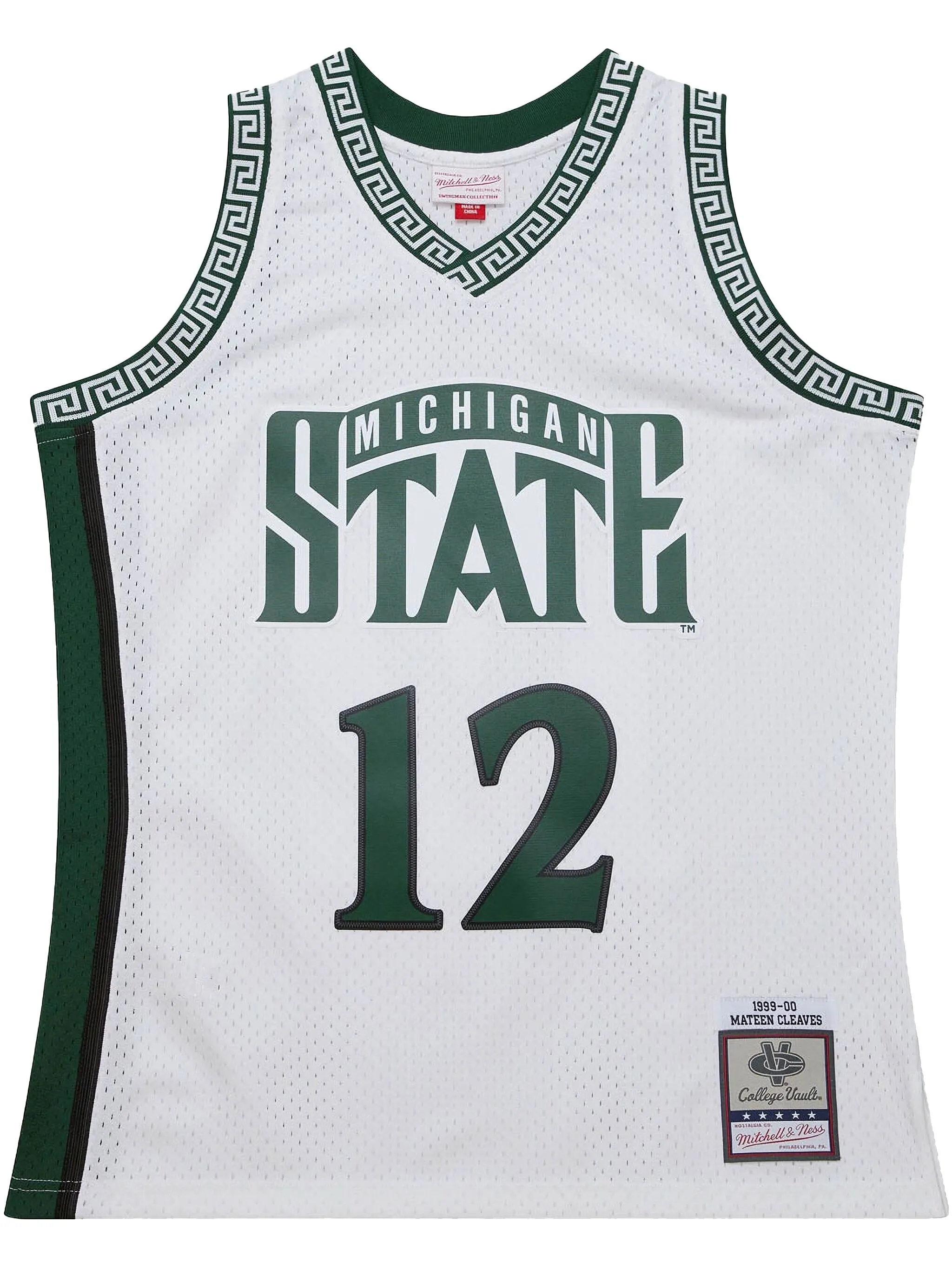 

Топ 1999/00 Mateen Cleaves Michigan State Spartans Mitchell & Ness, белый