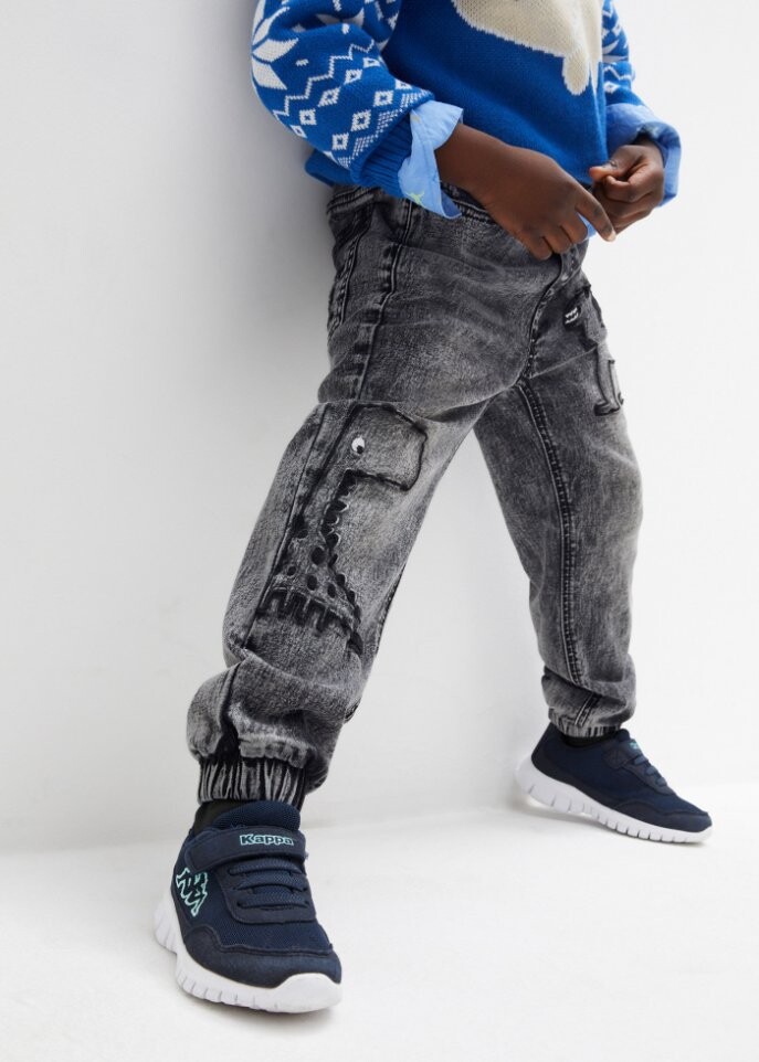 Термоджинсы dino для мальчиков стандартный крой John Baner Jeanswear, черный — фото 3