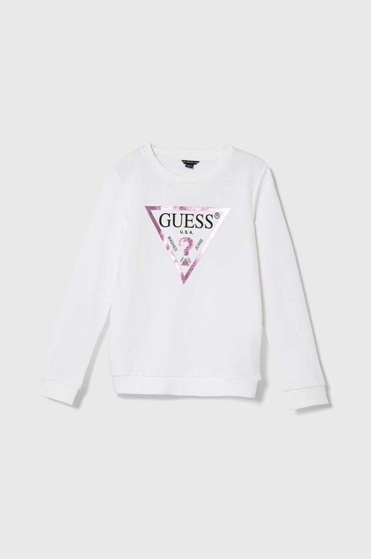 

Детская хлопковая толстовка Guess, белый