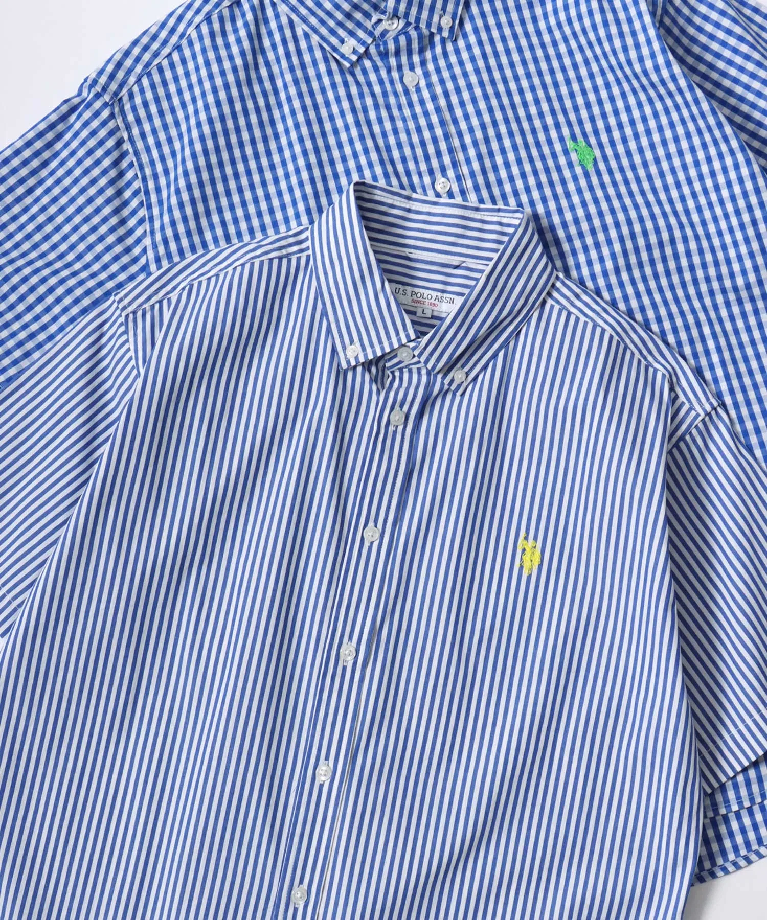 Унисекс рубашка U.S. POLO ASSN. Broad Denim, деним, синяя