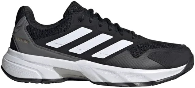 Мужские теннисные кроссовки Adidas Courtjam Control 3, черный/белый/серый — фото 2
