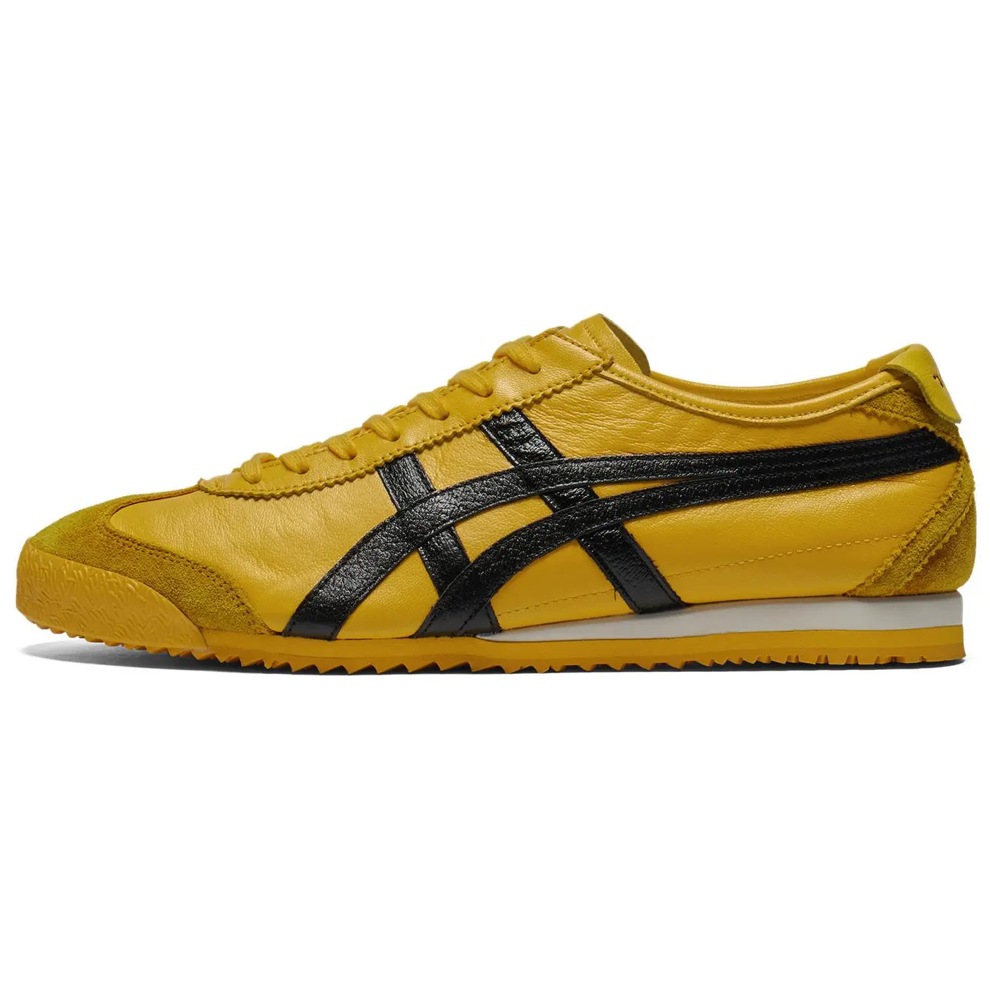 Onitsuka Tiger MEXICO 66 Нескользящие износостойкие низкие повседневные туфли унисекс желто-черного цвета