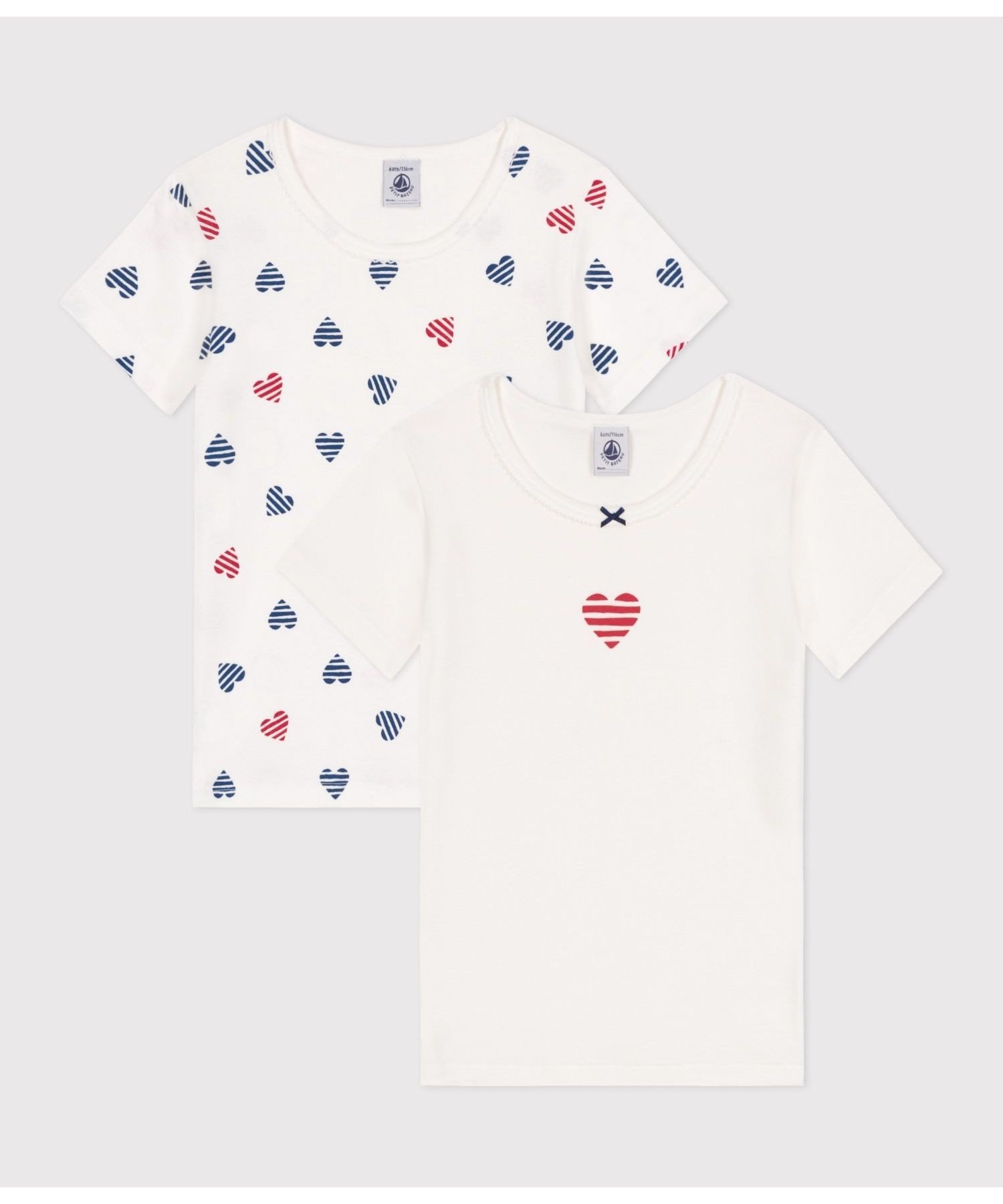 Комплект из 2 футболок с коротким рукавом PETIT BATEAU, Multicolor 1