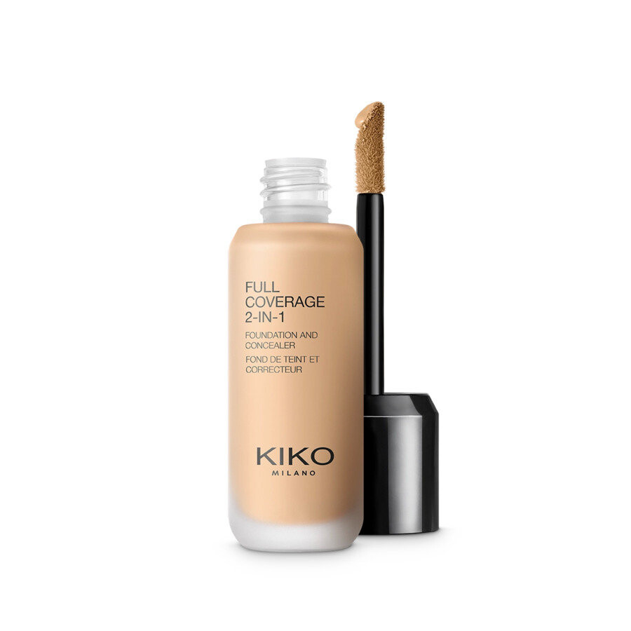 

KIKO Milano, Тональный крем и консилер 2-в-1 с полным покрытием, тональный крем и консилер с высокой степенью покрытия 2-в-1, Wb55 Warm Beige 55, 25 мл