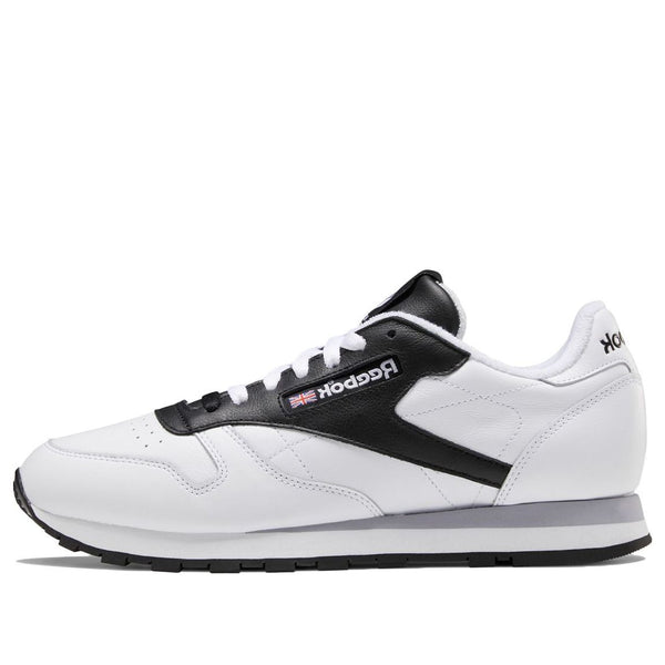 

Кроссовки classic leather black white shoes/sneakers Reebok, черный