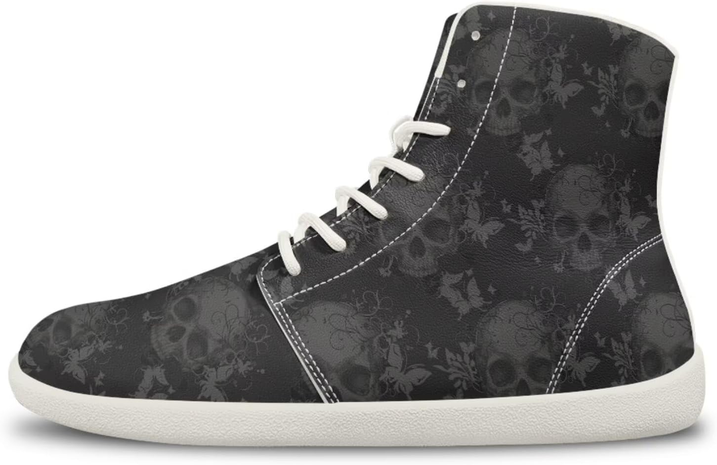 

Мужские кроссовки с черепом, высокие средней посадки, спортивные для бега, тенниса и активного отдыха, с ремешком Ecaestolph, черный