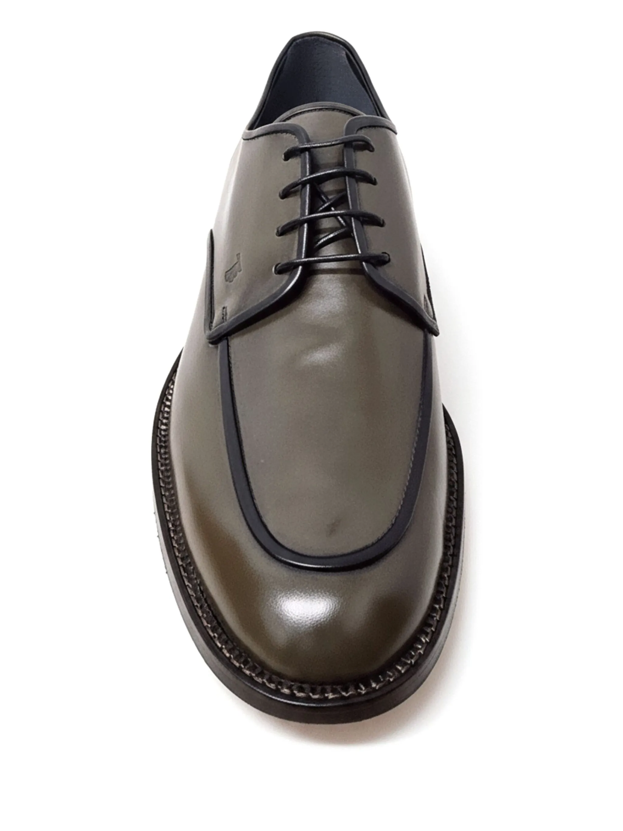 Кожаные броги на шнуровке Tod'S, серый — фото 2